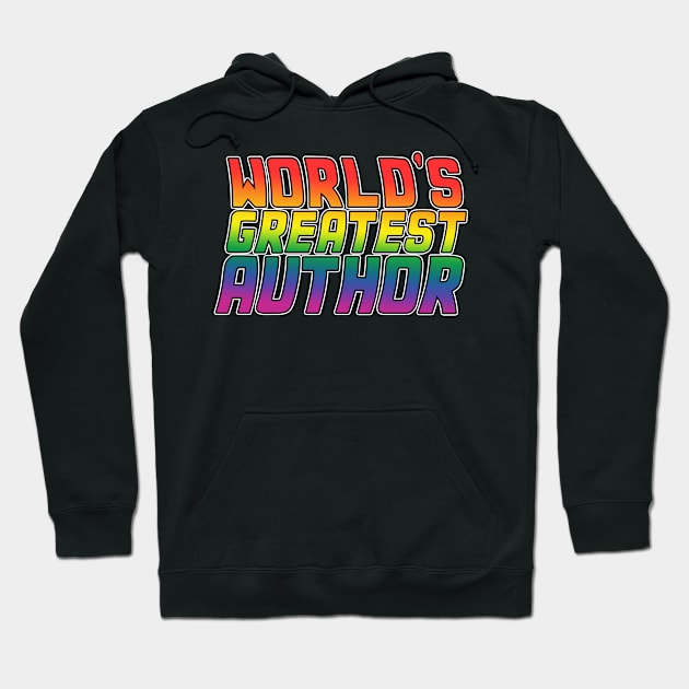 Author job gifts design. Perfect present for mom dad friend him or her. Lgbt rainbow color Hoodie by SerenityByAlex